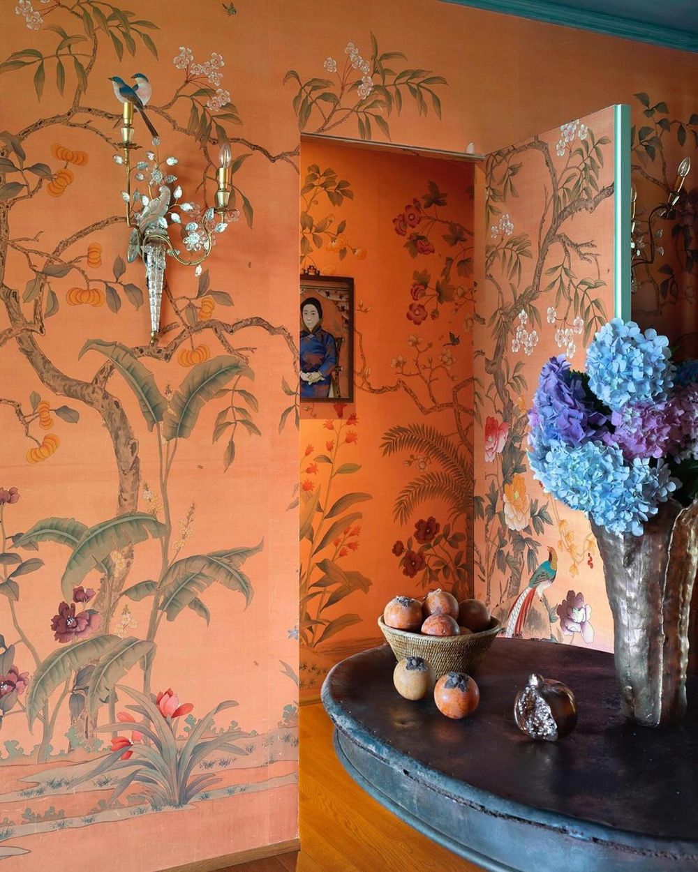 Wallpaper Ideas Striking Orange De Gournay Martaferrimartaferri