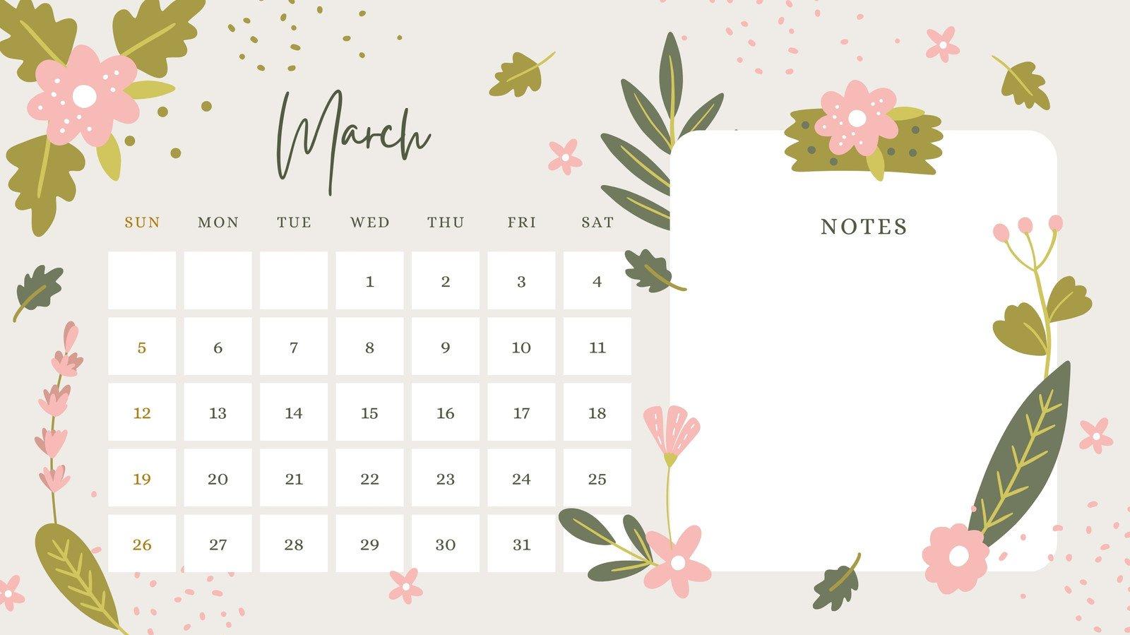 Page Free and customizable calendar templates Canva