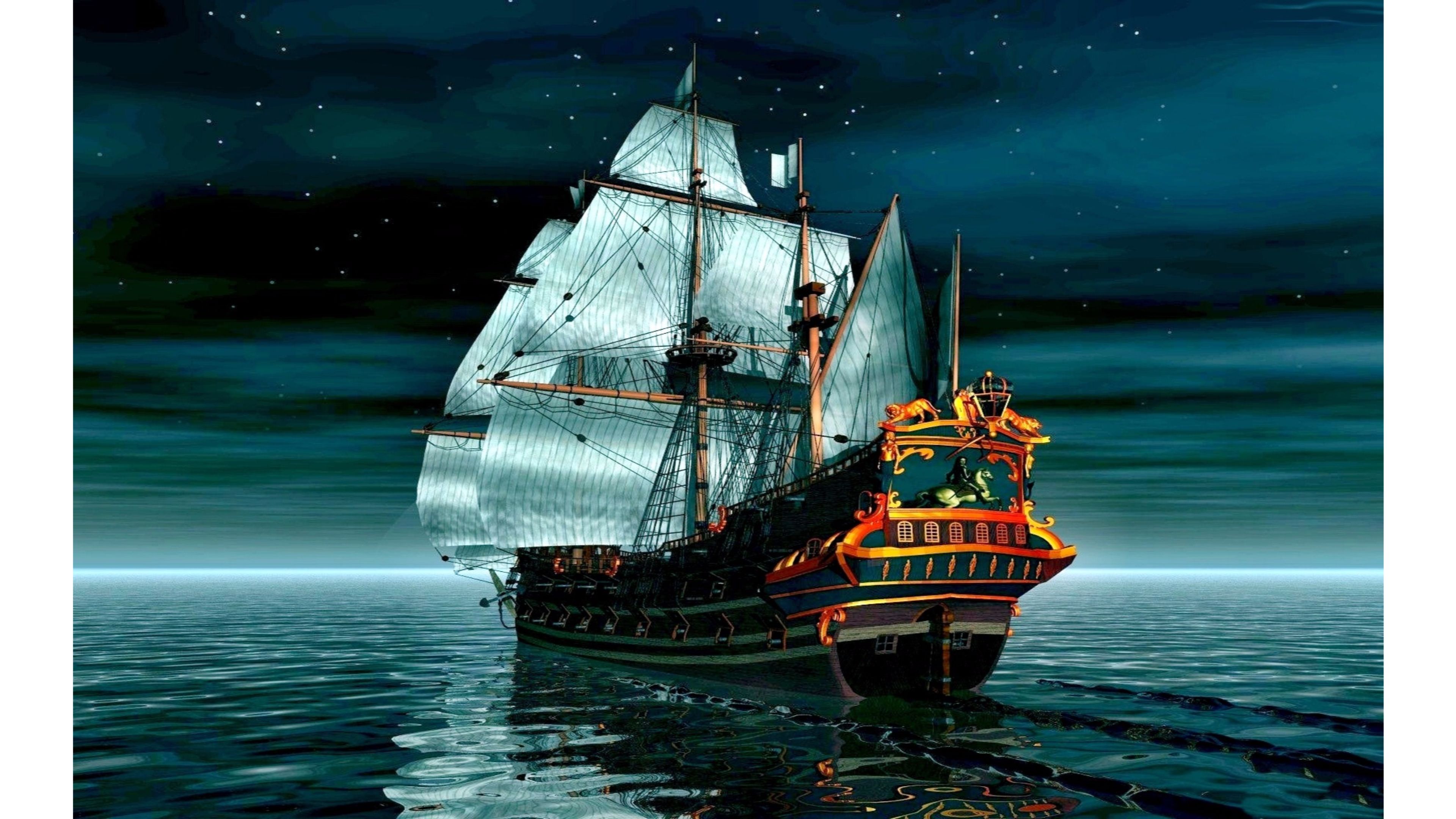 Pirate Ship 3D 4K Wallpapers Free 4K Wallpaper