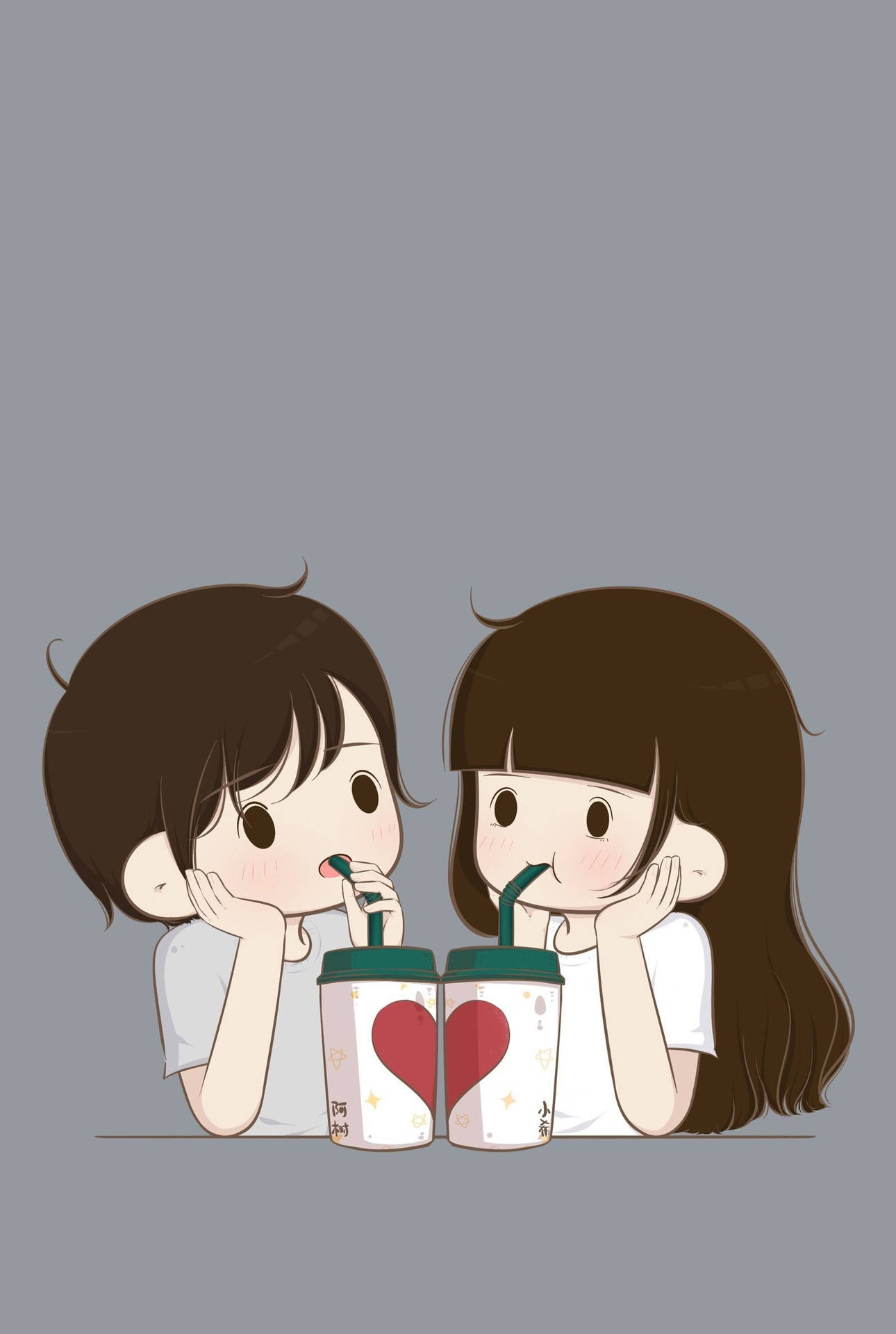 Cute Couple Matching Wallpaper