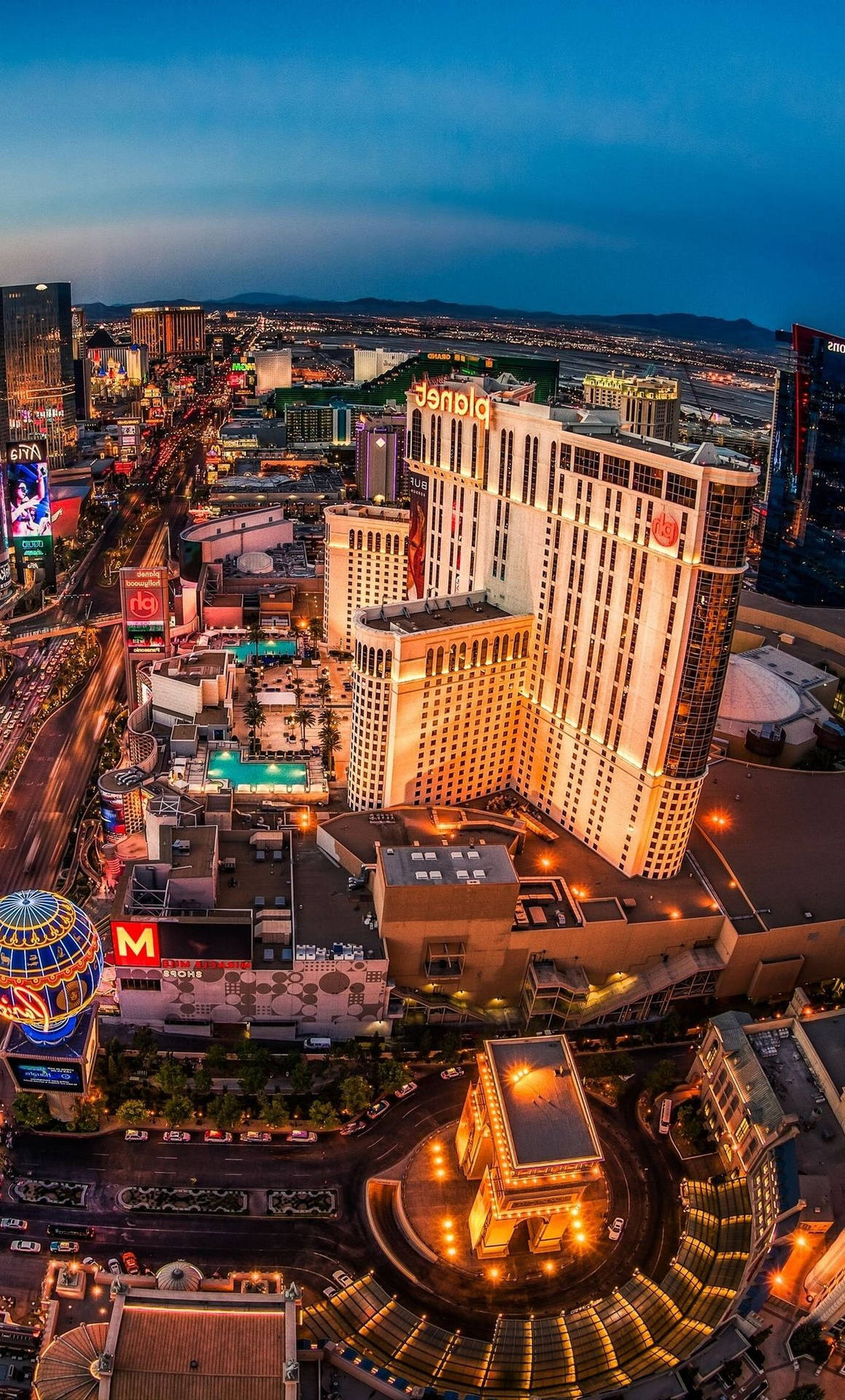 Las Vegas iPhone Aerial City Wallpaper