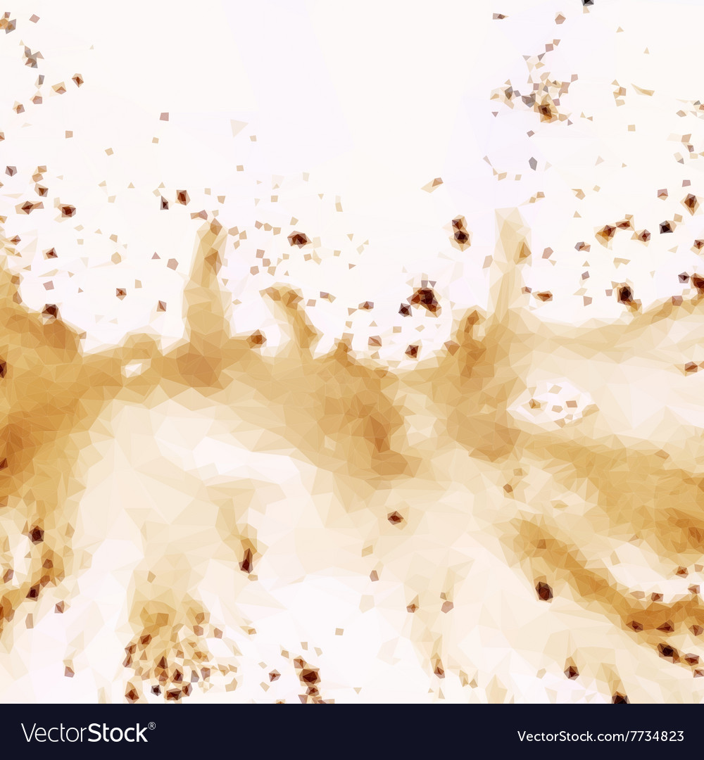Background Coffee Stains Low Poly Royalty Vector Image