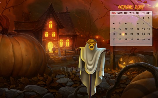 Month Wise Calender Wallpaper Halloween October Calendar