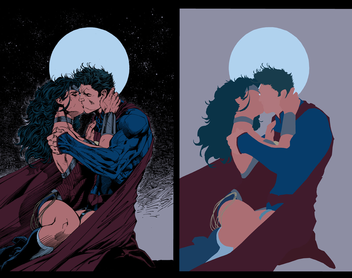 Superman Wonder Woman By Jim Lee Inkist Flats Trinitymathews On