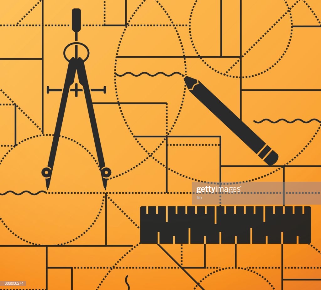 Drawing And Designing Pass Ruler Pencil Background High Res