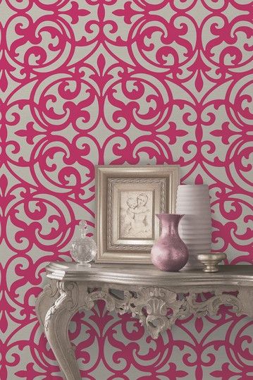 Pink Ironwork Wallpaper By Ultra Removable Eco On Hautelook