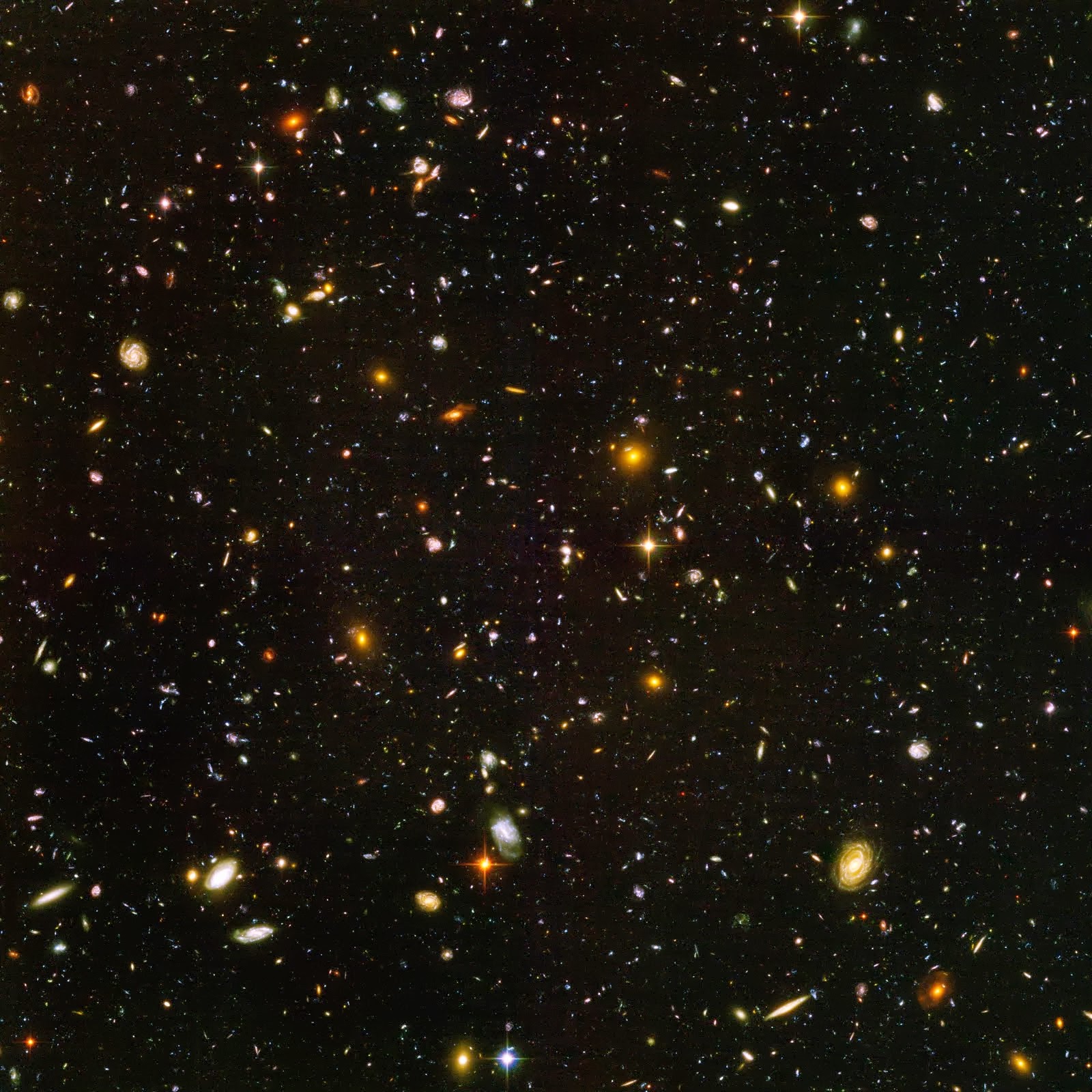 Hubble Deep Space Image In High Resolution For
