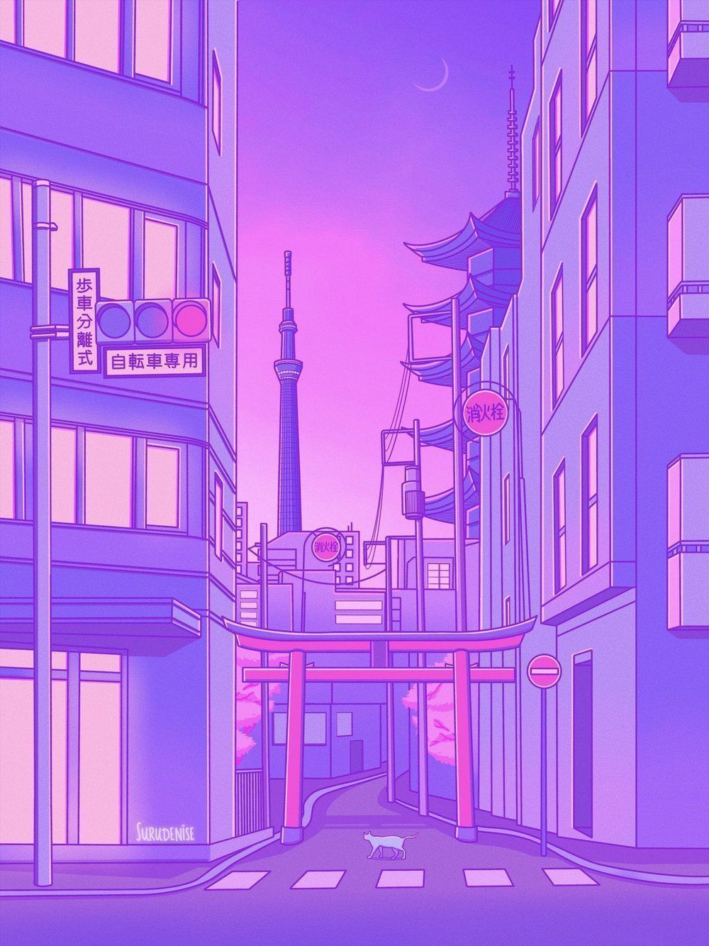 Purple Aesthetic Anime Wallpaper Top