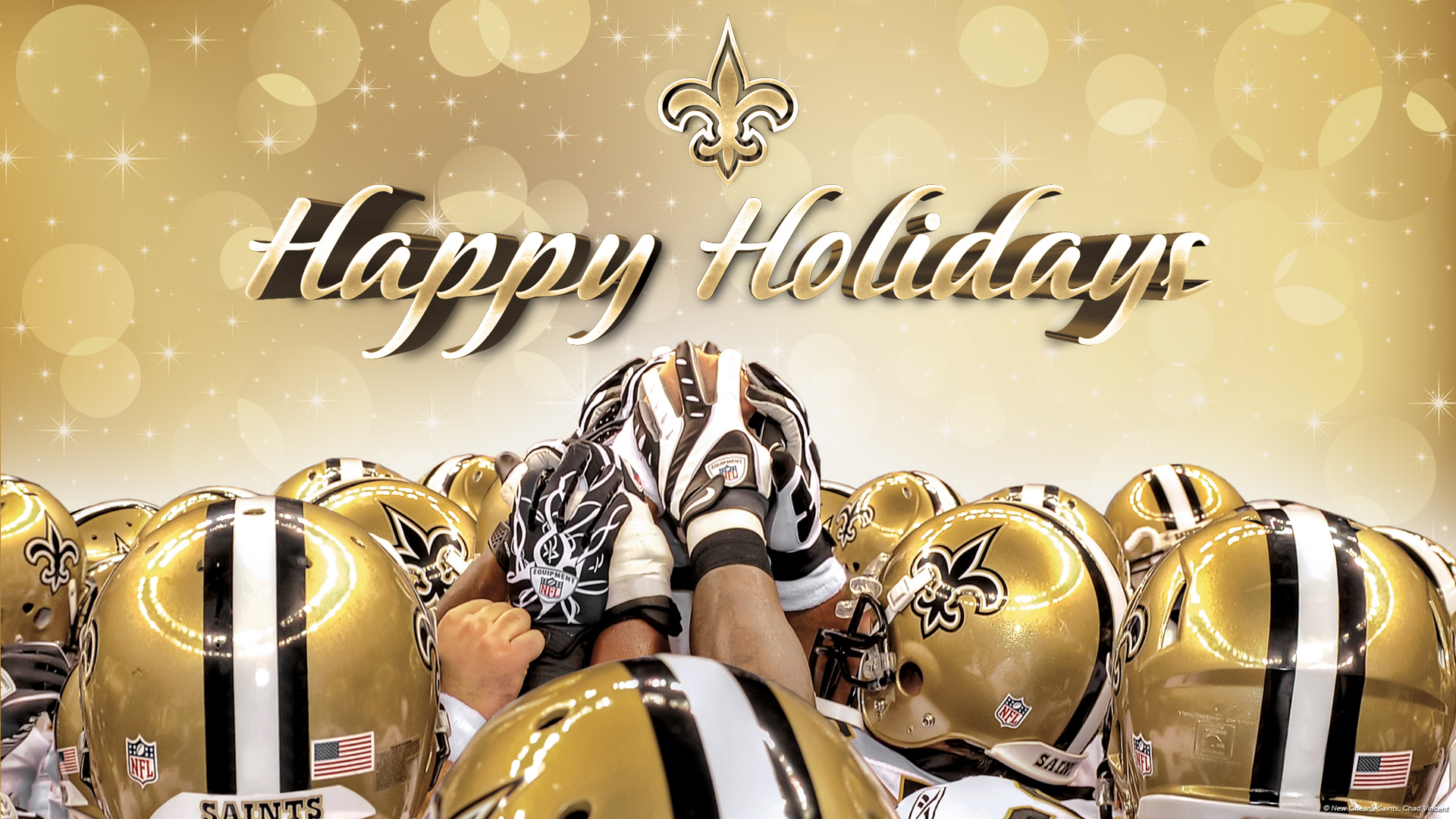 New Orleans Saints Nfl Football Christmas Year Holiday Wallpaper