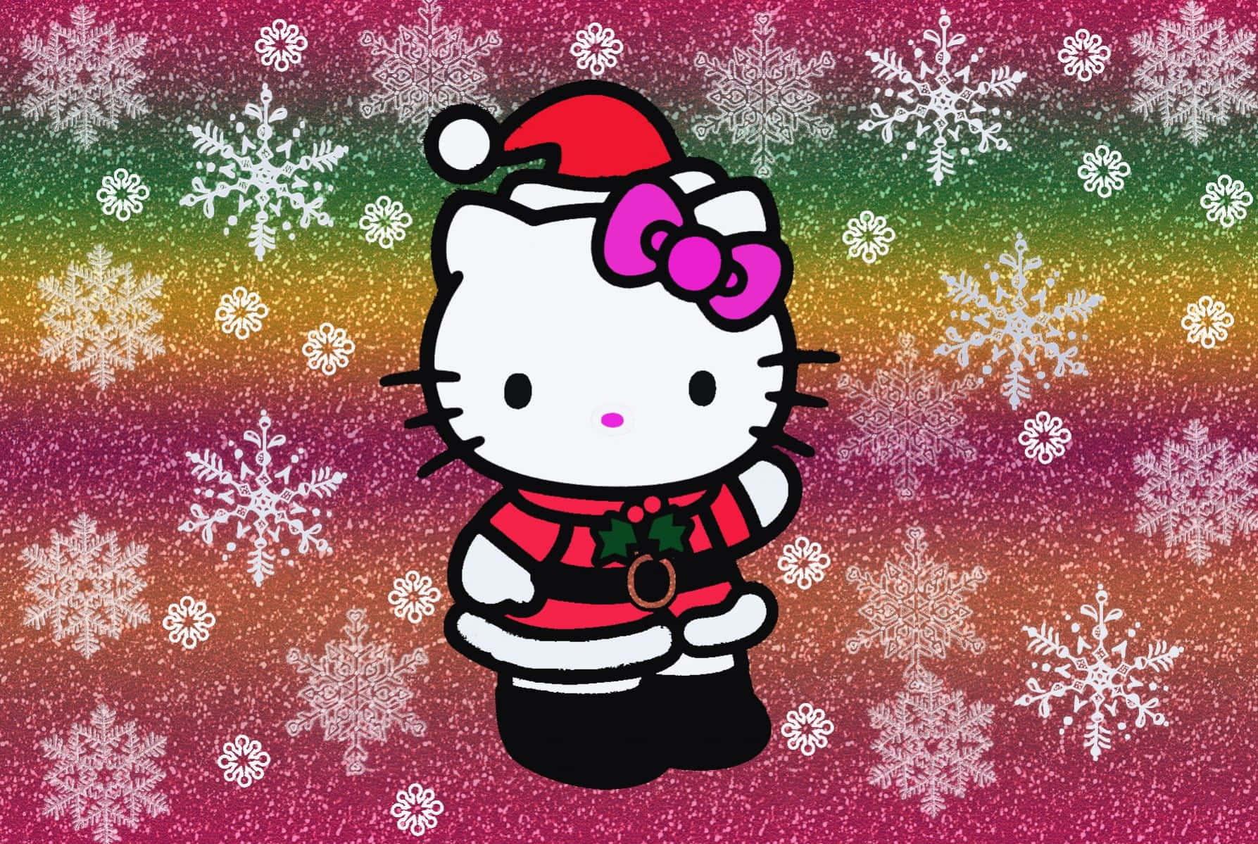 Download A Festive Hello Kitty Christmas Wallpaper