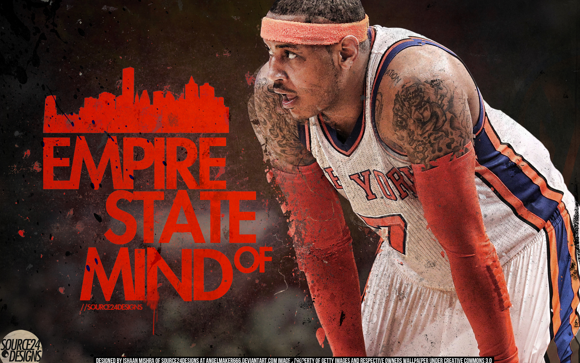 Carmelo Anthony New York Knick By Ishaanmishra