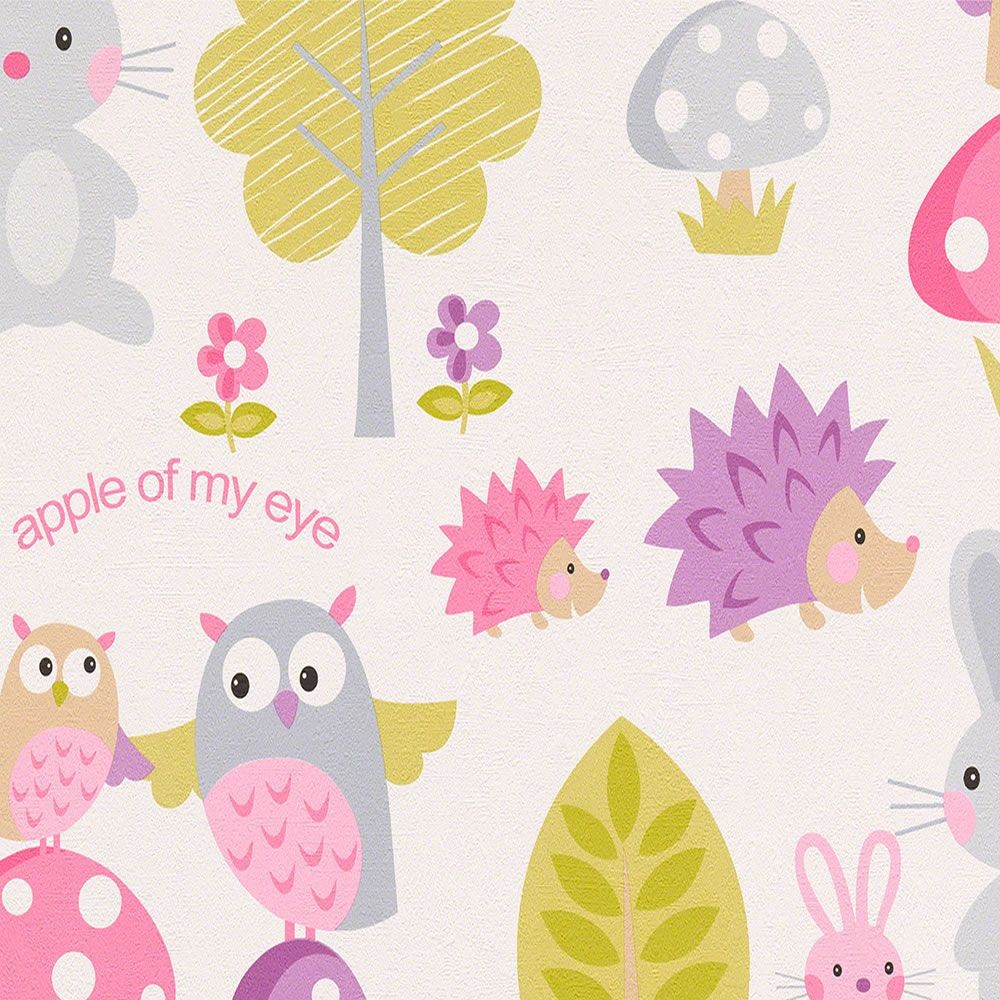 Nursery Bunny Rabbit Hedgehog Owl A S Creation Wallpaper