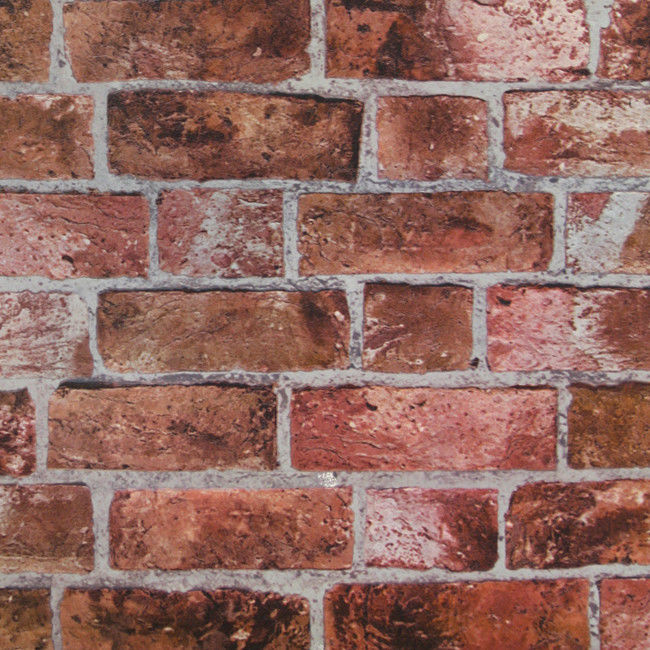 Modern Rustic X Brick Distressed Wallpaper