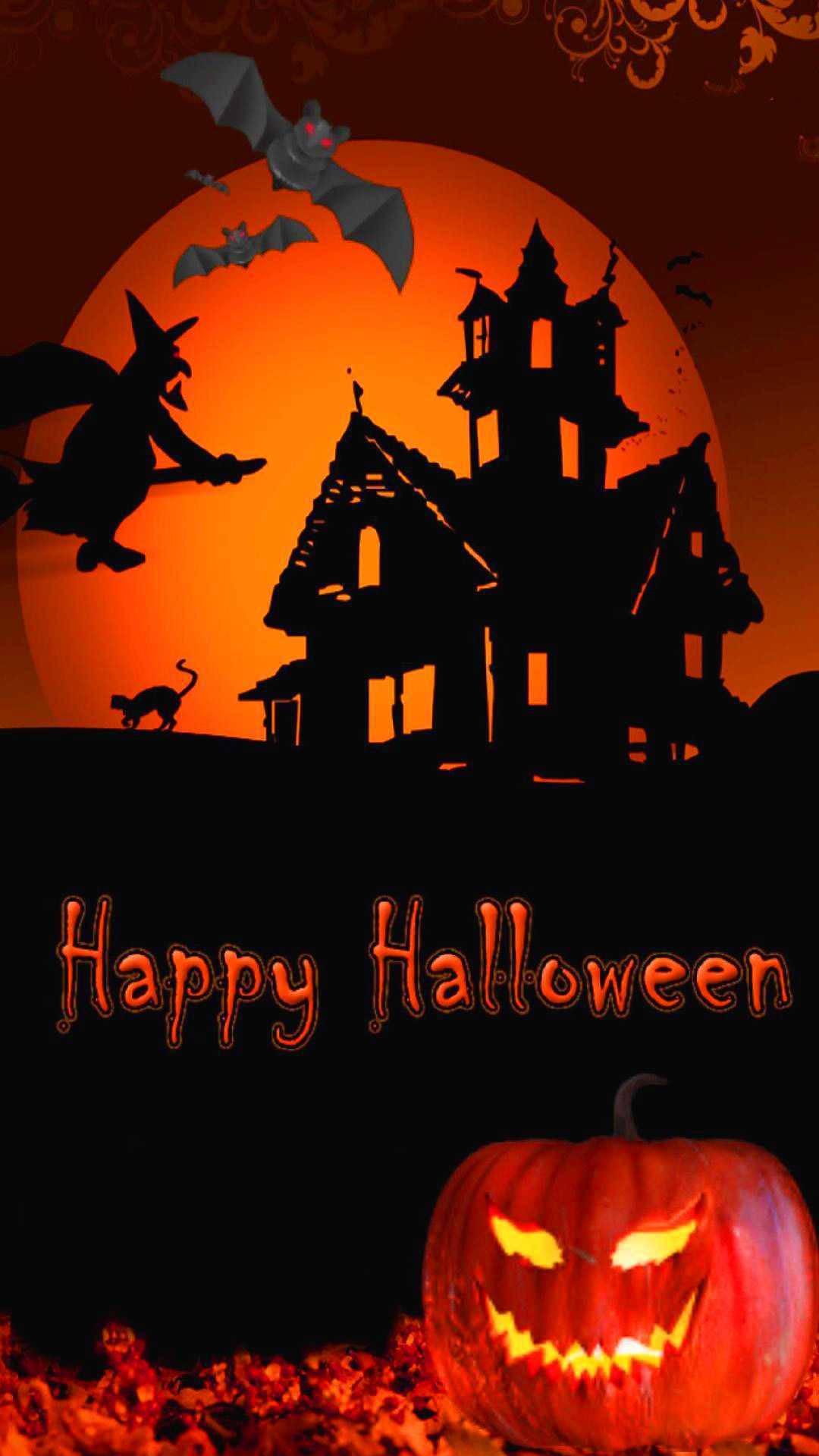 Haunted House Halloween iPhone Wallpaper