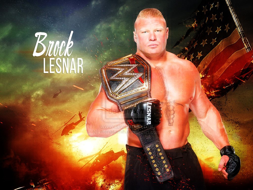 Brock Lesnar Wwe World Champion Wallpaper By