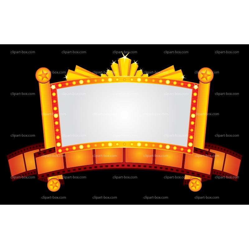 Clipart Cinema Neon Banner Royalty Vector Design