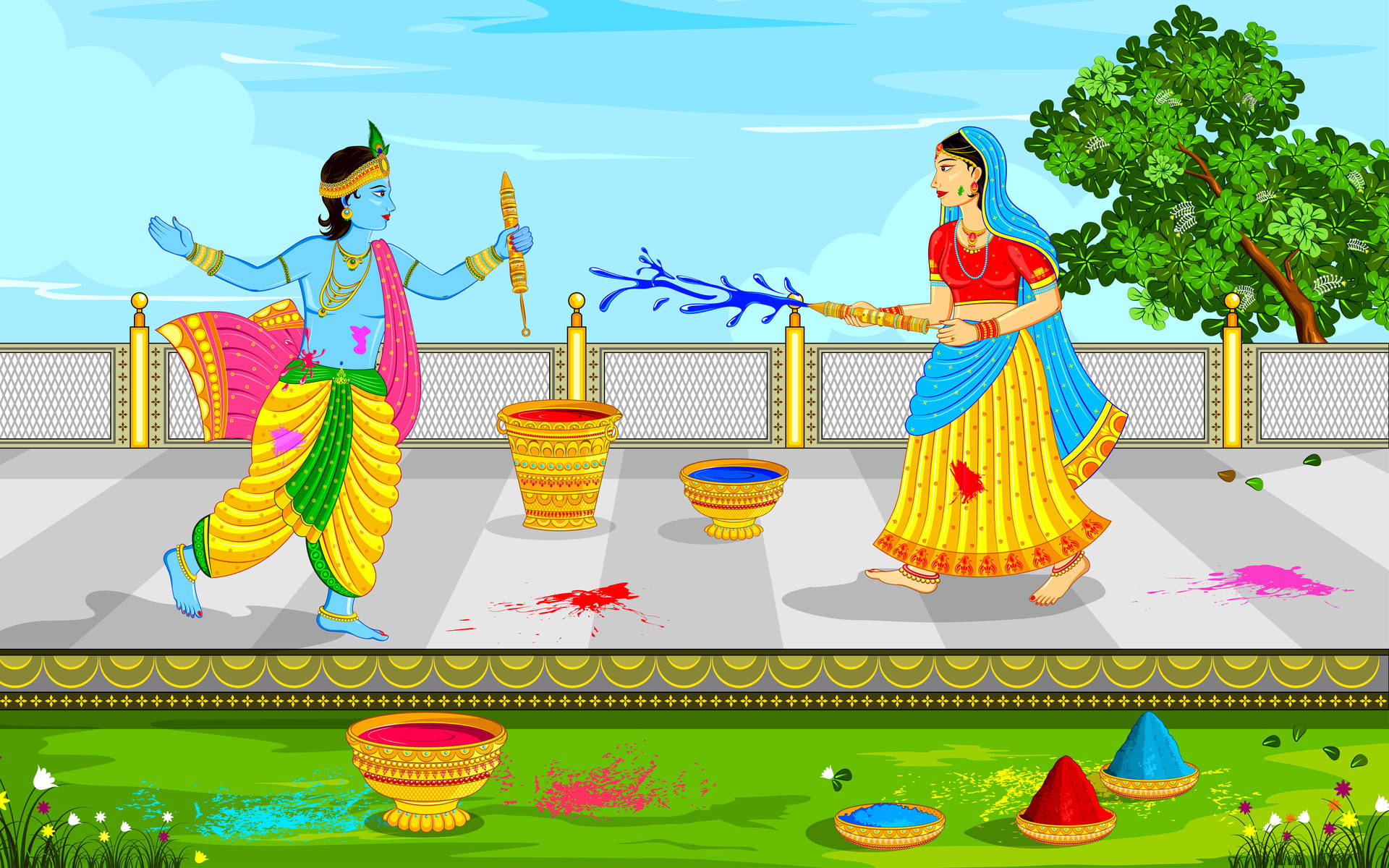 Cute Radha Krishna Wallpaper