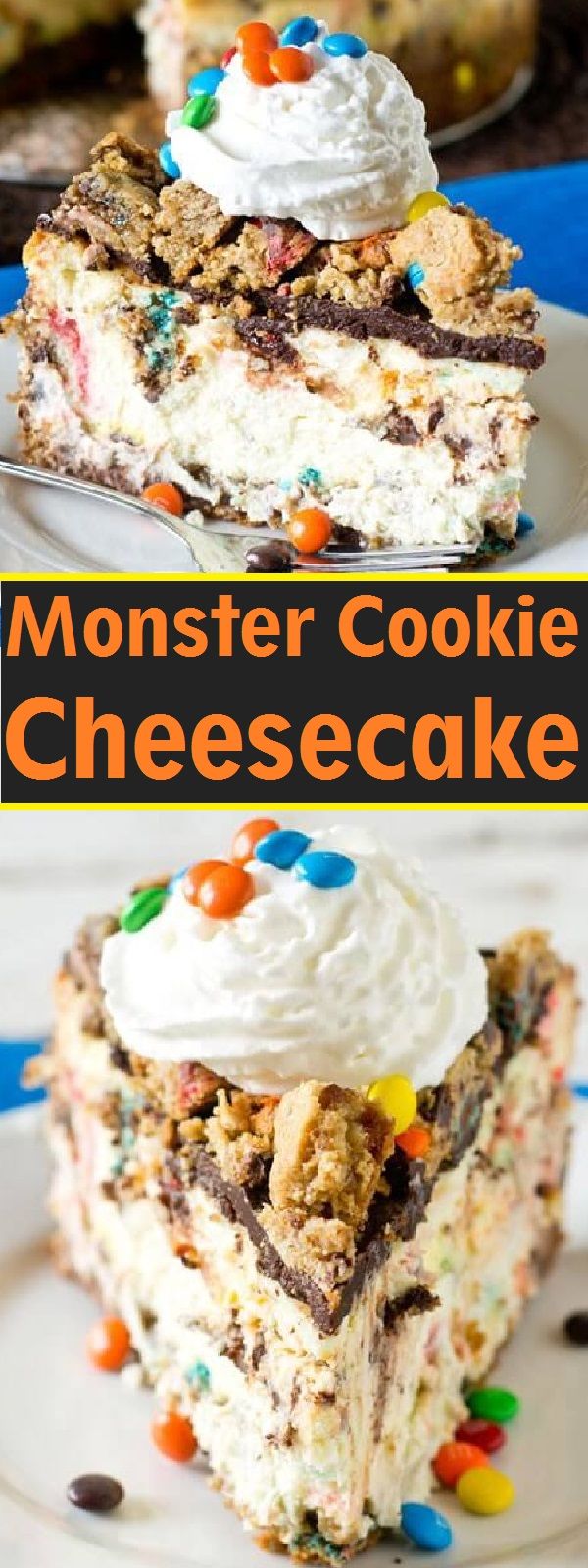 Monster Cookie Cheesecake Recipes Savory Dessert
