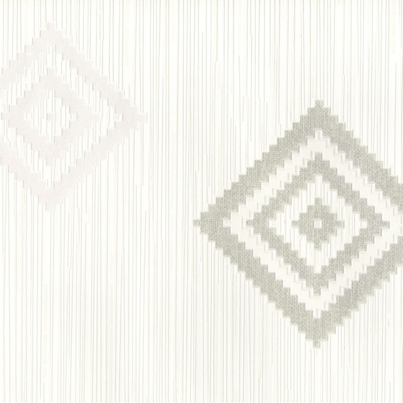 Eton Aztec Motif Grey White Textured Wallpaper By Decorpassion