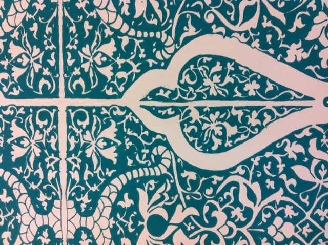 Teal And White Moroccan Tile Wallpaper Omg Expensive 27510m Roll