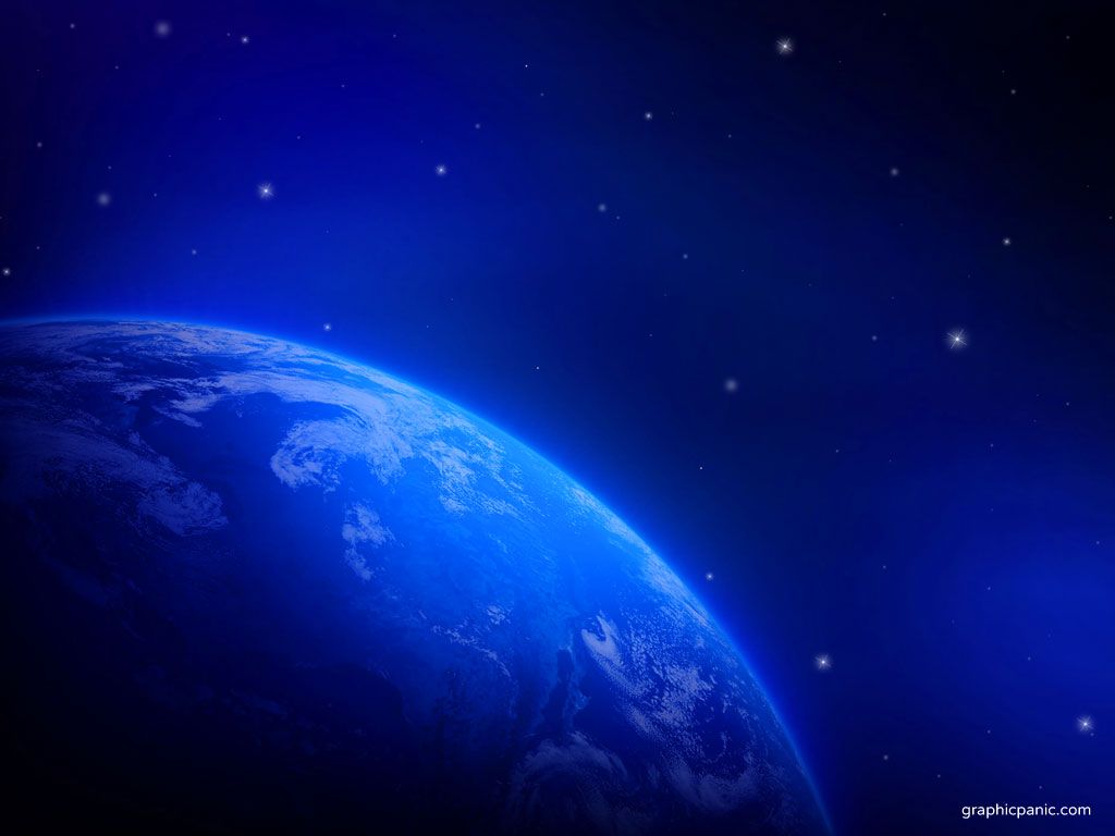 Blue Earth Wallpaper Powerpoint Background Templates