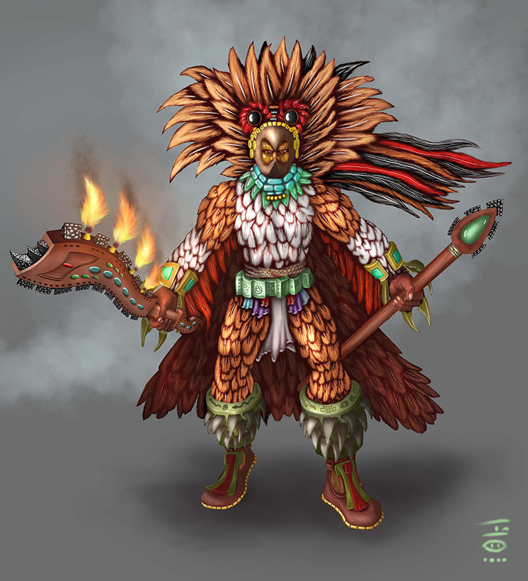 Guerrero azteca  Shiva art Fantasy art Mythology art