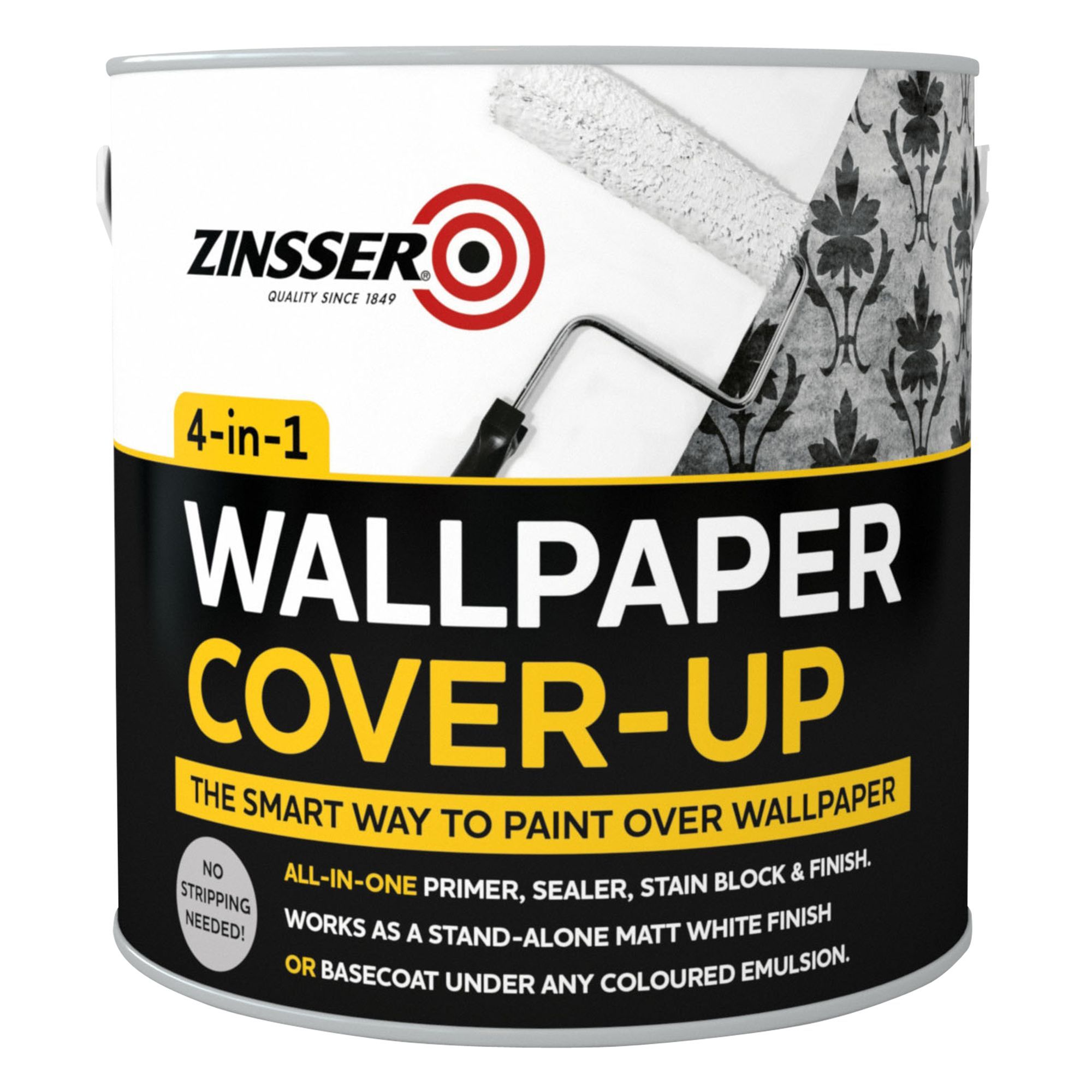 Zinsser B I N Off White Matt Wallpaper Cover Up Paint