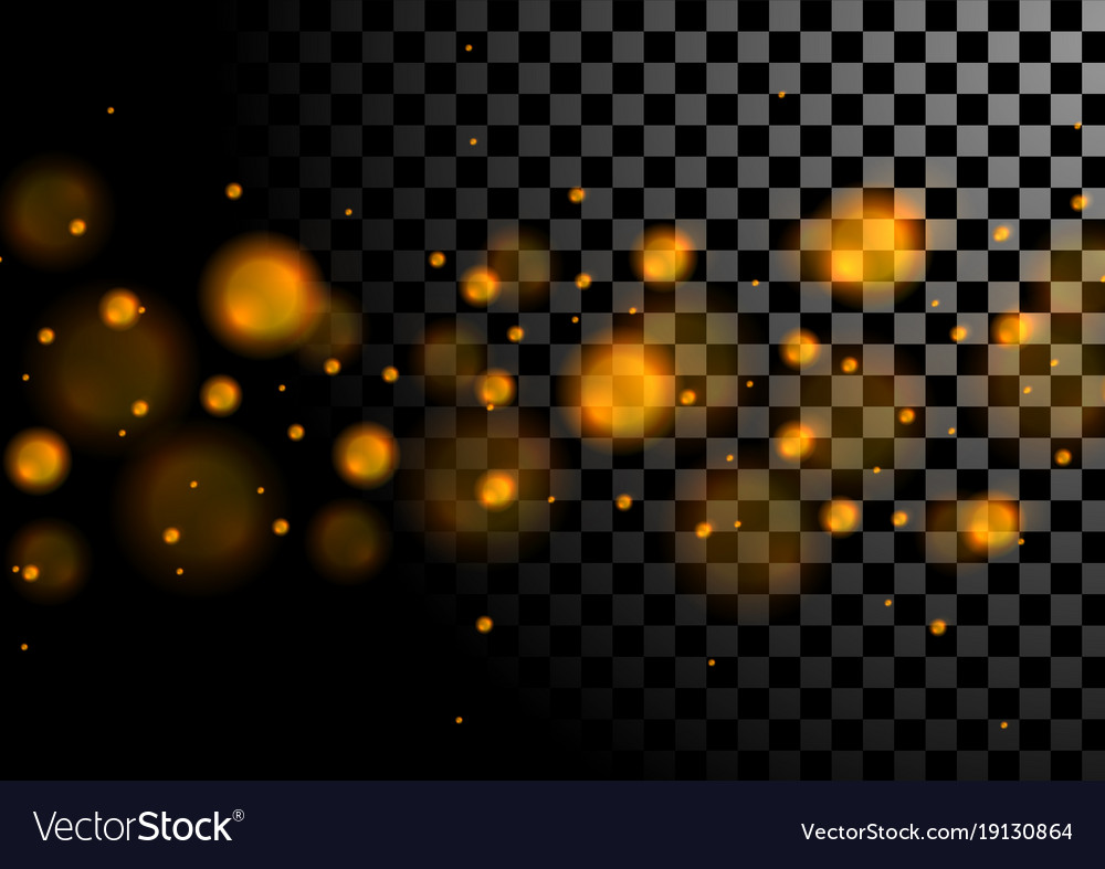 Orange Luminous Bokeh Lights Particles Background Vector Image
