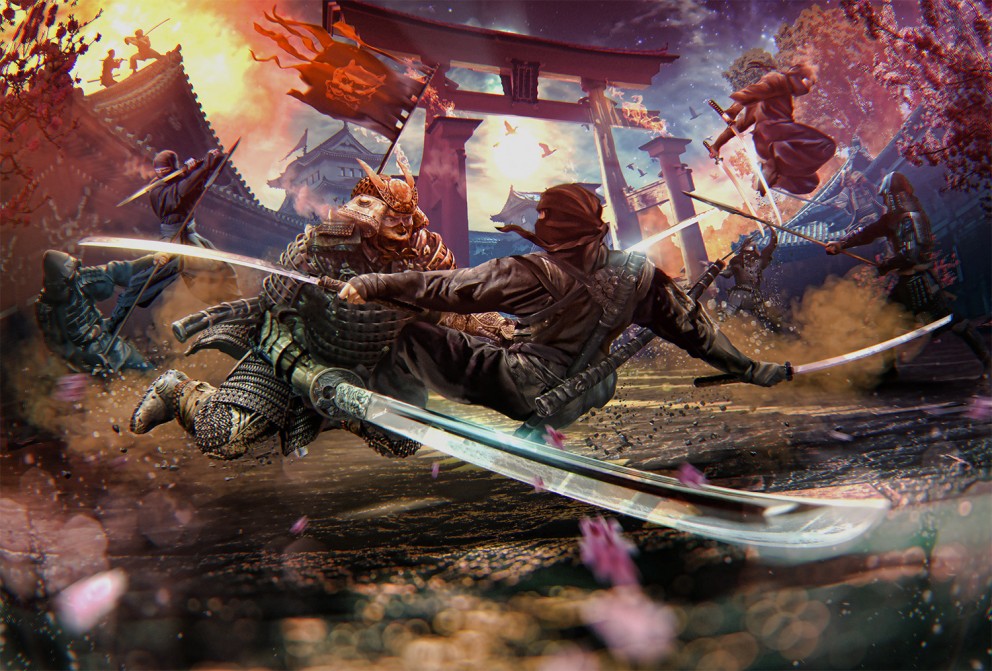 2d Art Ninja Vs Samurai Digital Paintings