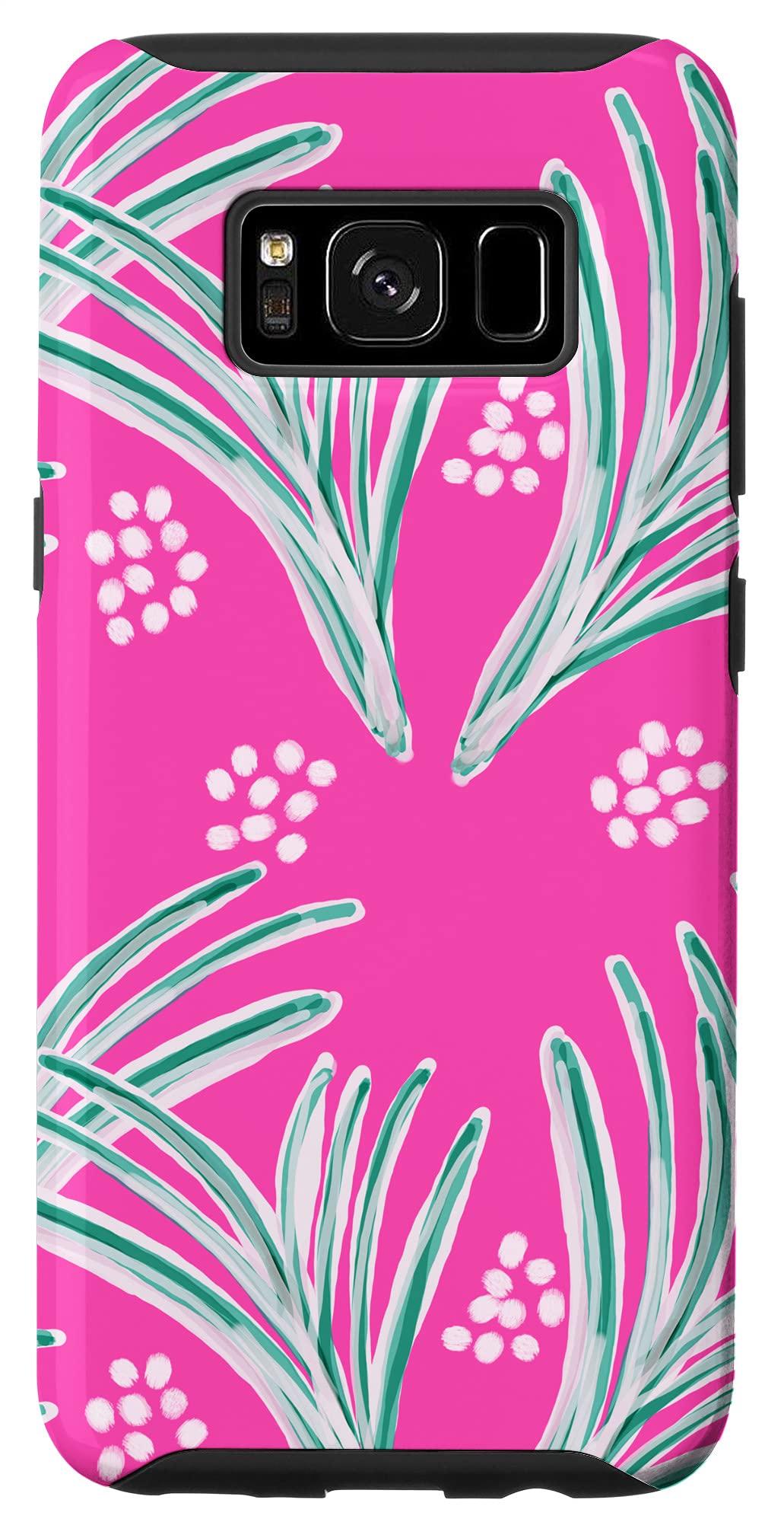 Amazon Galaxy S8 Pink Floral Preppy Wallpaper Summer Case