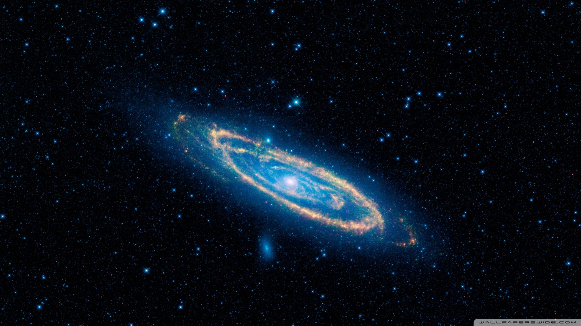 Blue Spiral Galaxy Wallpaper