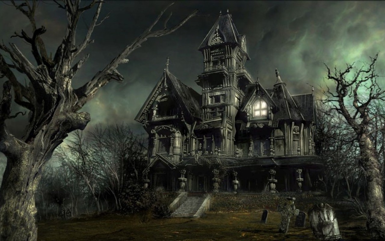Haunted House   Halloween Wallpaper 16050692 1280x800