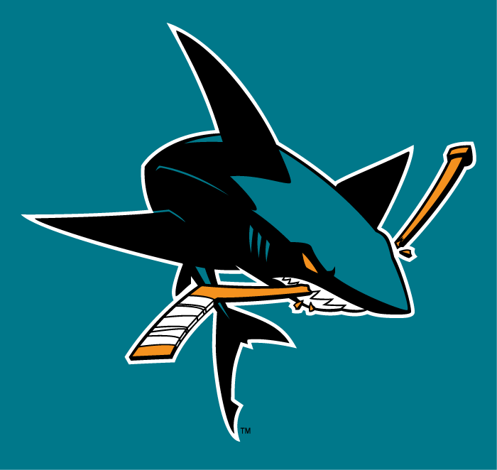 San Jose Sharks Jersey Logo 2008 Full Body Shark Chomping Stick On