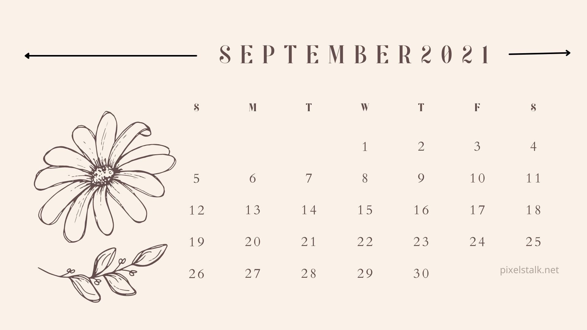 September 2021 Calendar Wallpapers 1920x1080