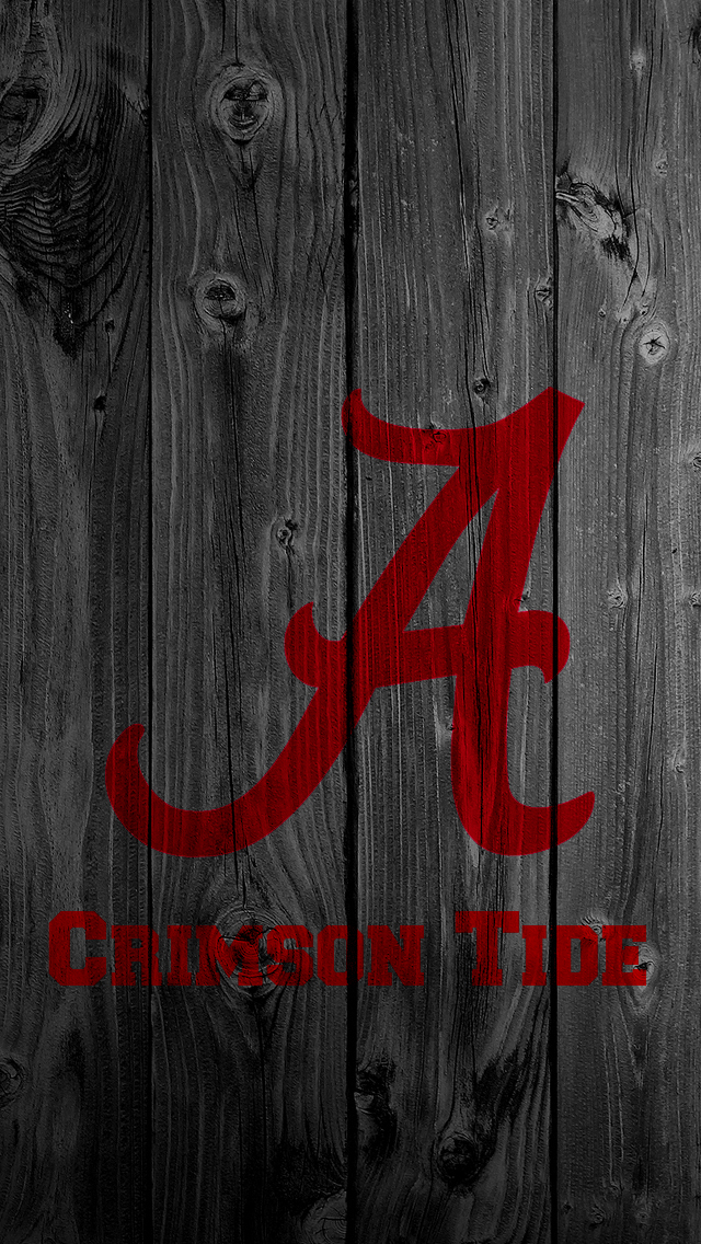 Alabama A Crimson Tide Ipho iPhone Wood Wallpaper Photo Album By