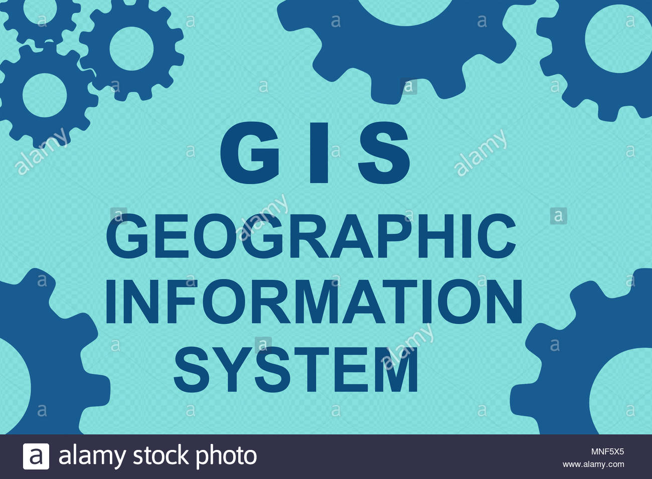 Gis Geographic Information System Sign Concept Illustration With