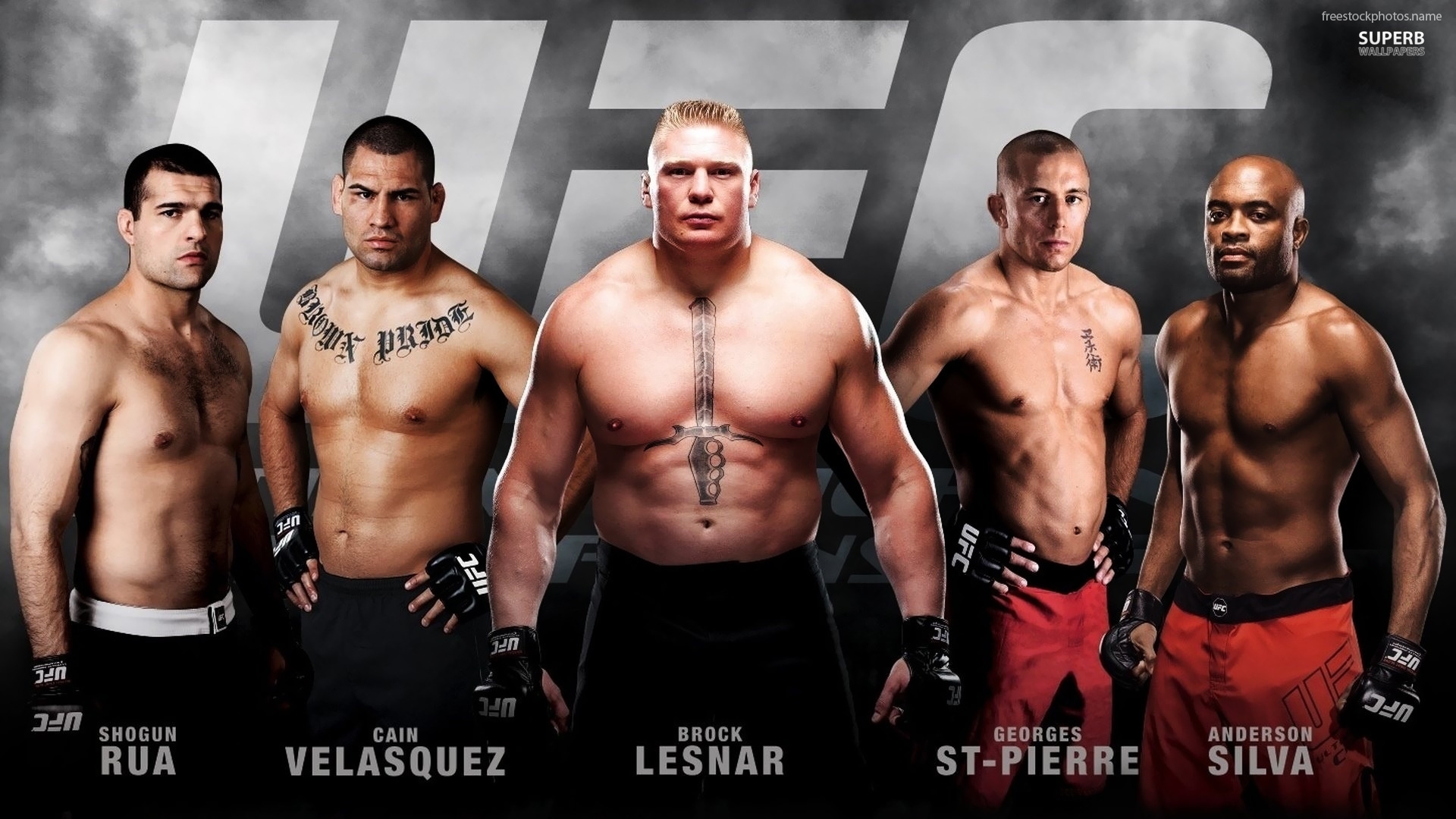 Stock Photos Of Ufc Shogun Rua Cain Velasquez Brock Lesnar