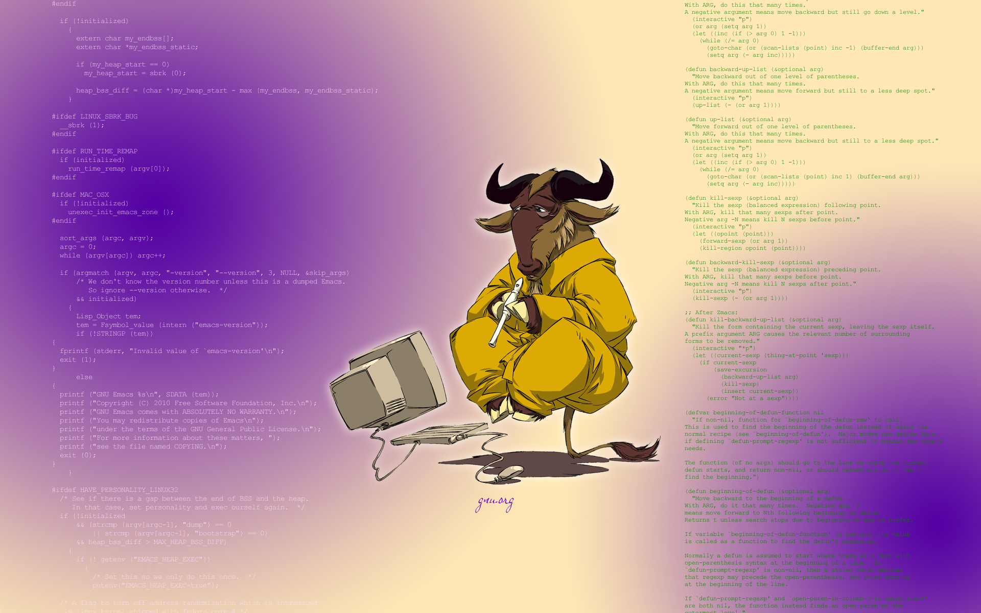 Gnu Emacs Desktop Wallpaper