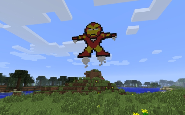 Iron Man Minecraft Wallpaper
