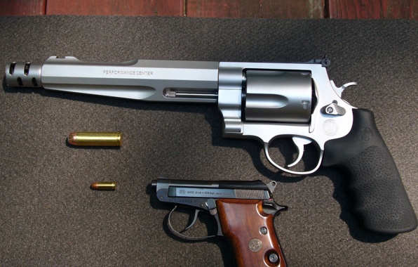 Smith Wesson Double Action Revolver Magnum Silver