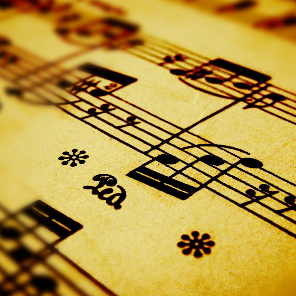 iPad Wallpaper Retro Music Notation Mini