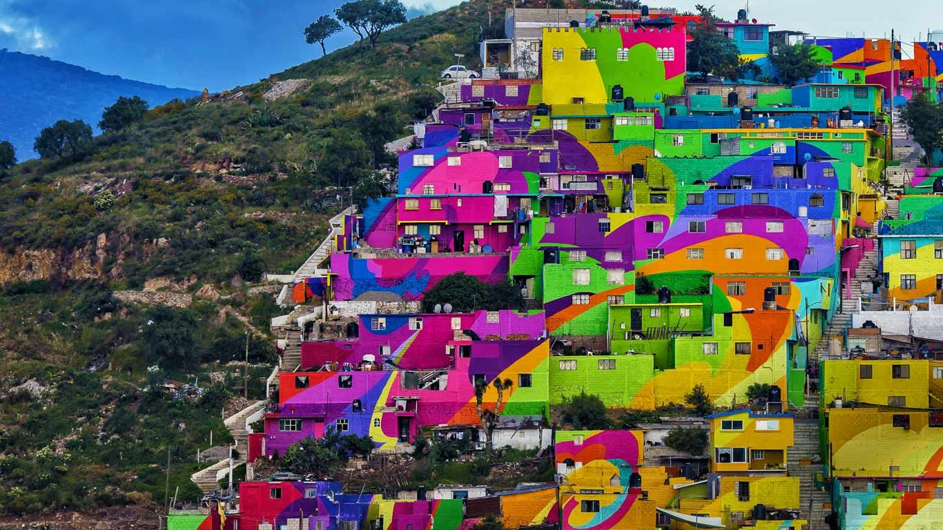 Giant Mural In Pachuca Hidalgo State Mexico Photo