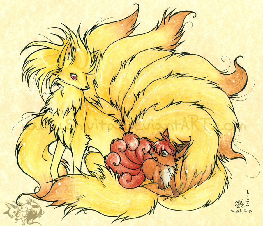 Niales And Vulpix By Shivita