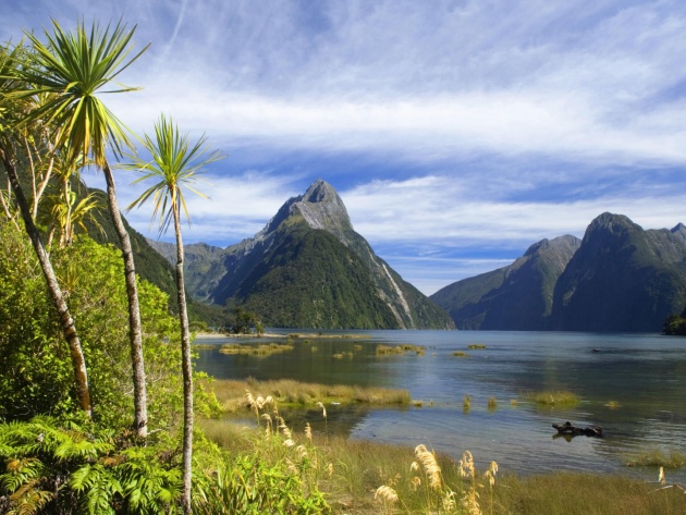 Milford Sound And Mitre Peak New Zealand