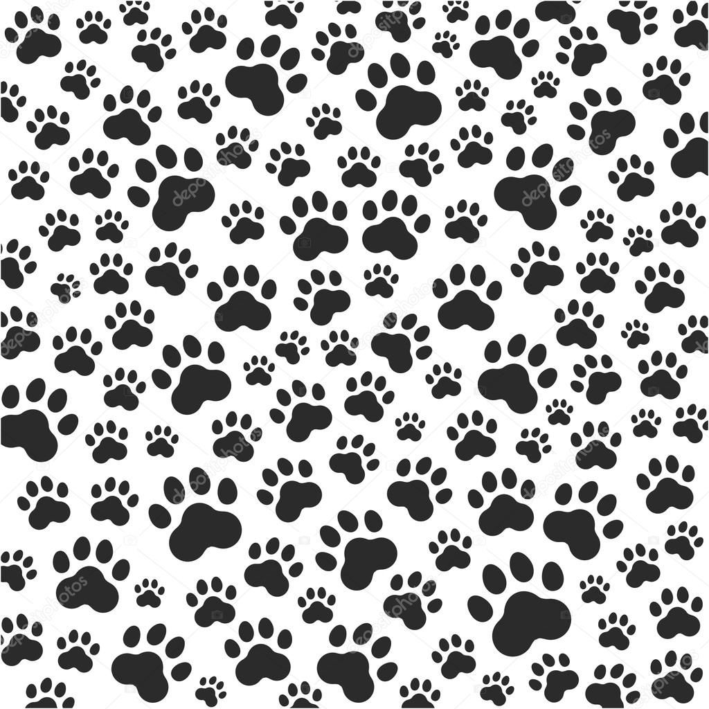 Cat Or Dog Paws Background Vector Stock Illustration