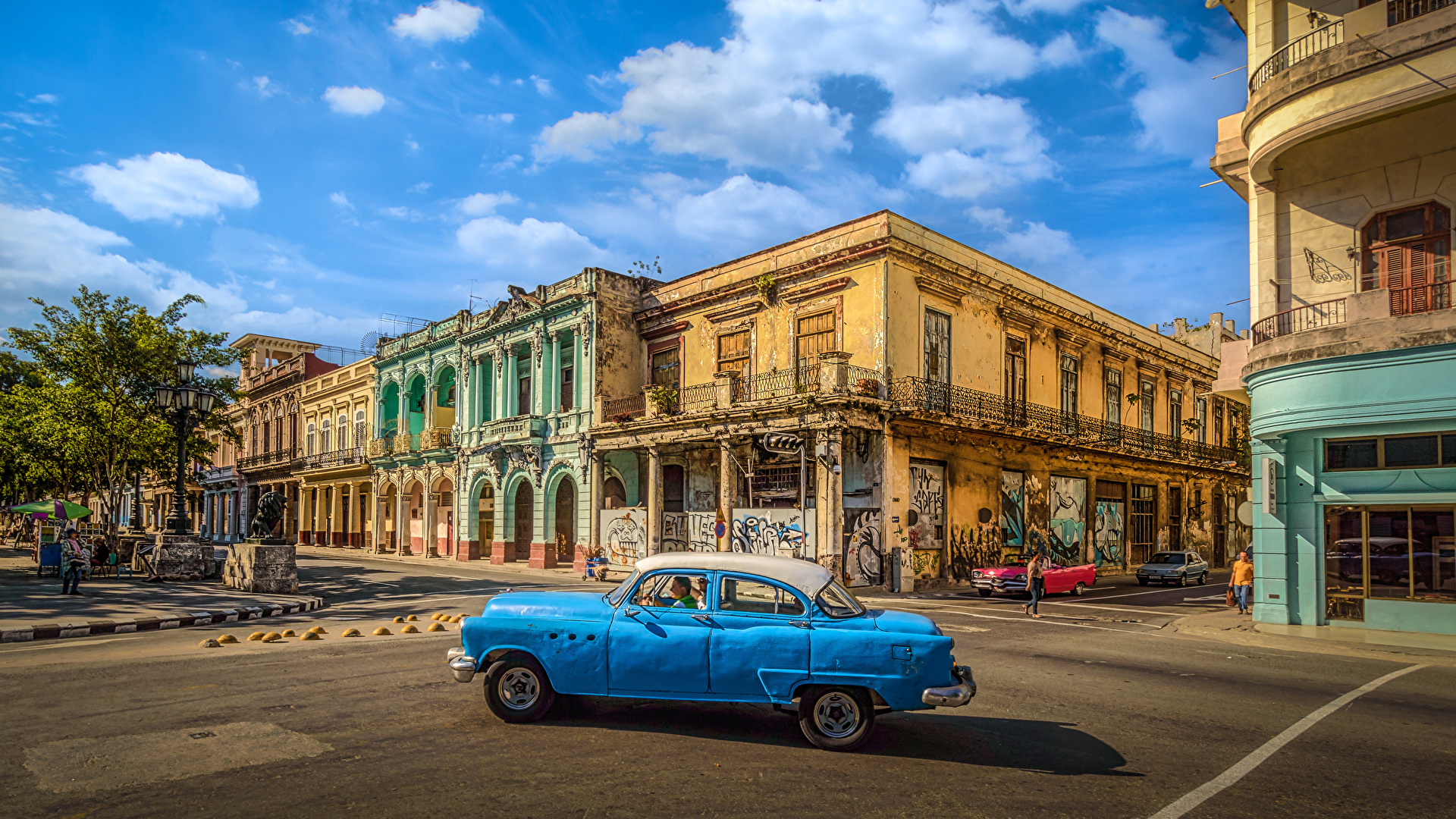 Cuba Houses Havana Street Wallpaper