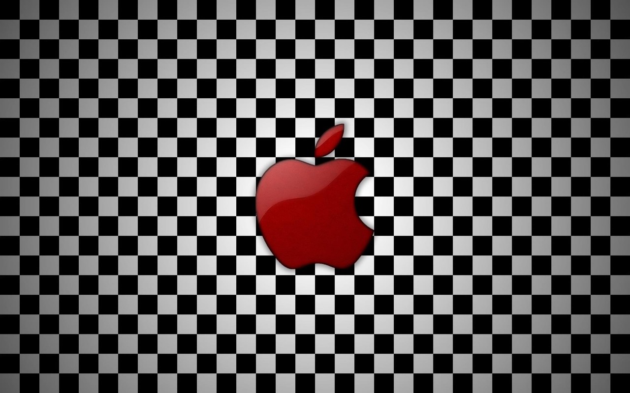 Red Apple logo wallpaper