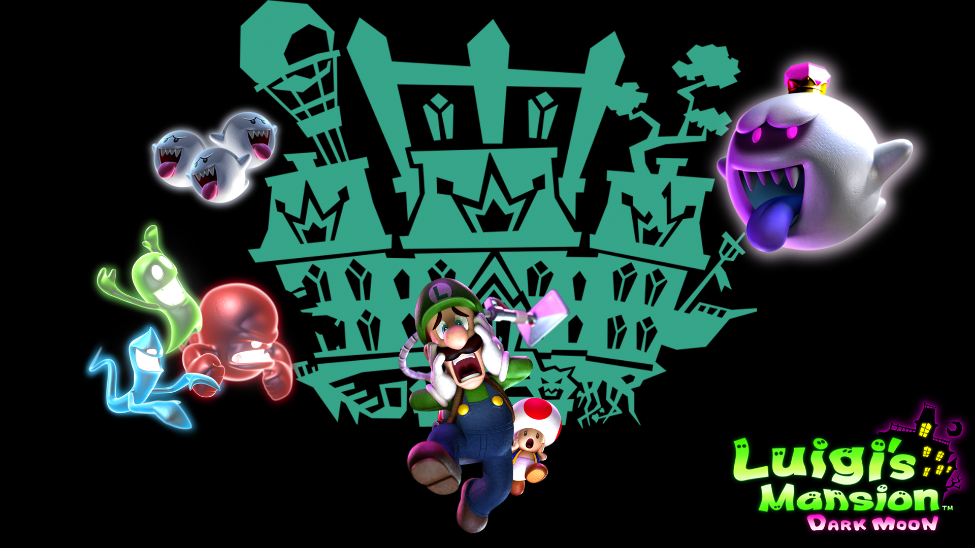 Luigi S Mansion Dark Moon Wallpaper By Zupertompa
