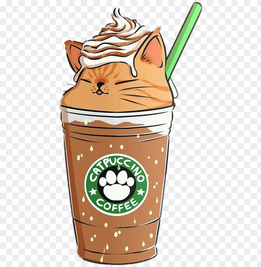 Coffee Capuccino Cat Emoji Remixit Cute Food Kawaii