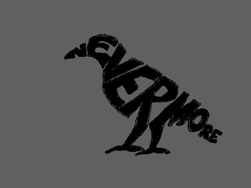 birds typography The Raven Edgar Allan Poe   Wallpaper 111809
